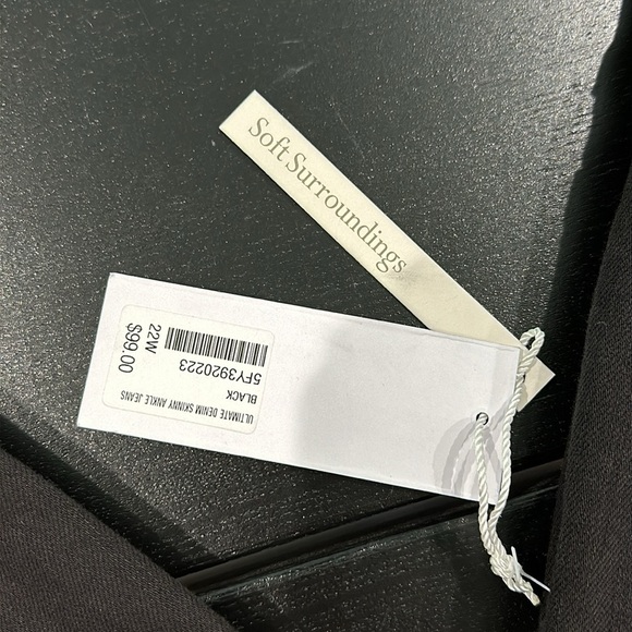 Soft Surroundings Black Ultimate Denim Skinny Ankle Jeans - 22W - Picture 5 of 6